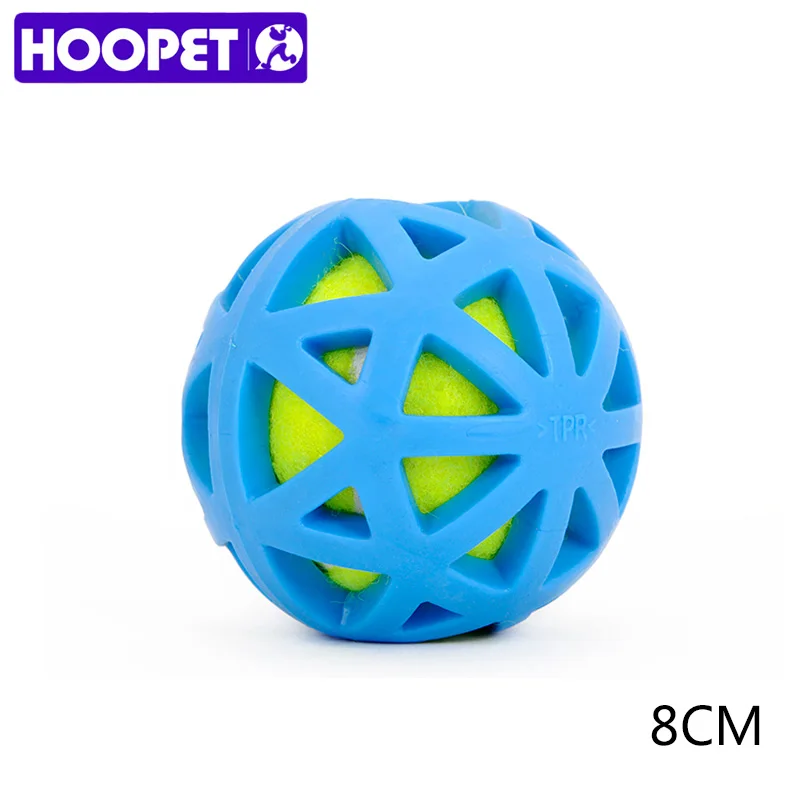 HOOPET Dogs Toys Tennis Ball Bite Resistant Teeth Cleaning Chew Pet