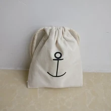 500 шт./лот натуральный холст хлопка подарок drawstring сумки индивидуальный логотип экологичный хранения продуктовый Drawstring сумки