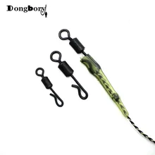 30 шт. быстросменный поворотный q-образный длинный корпус матовый черный латунный зажим Kwik для карпа рыболовные клеммы снасти Аксессуары UK Размер 8 11