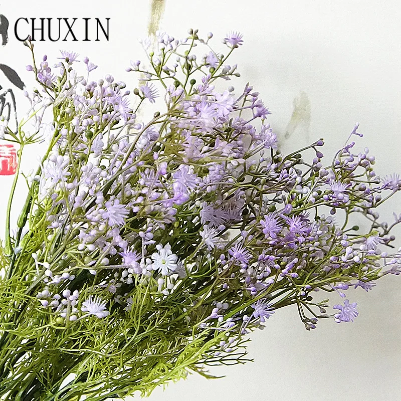 

5fork star spikes simulation plastic Gypsophila Artificial flower home photography wedding bouquets Christmas decoration DIY