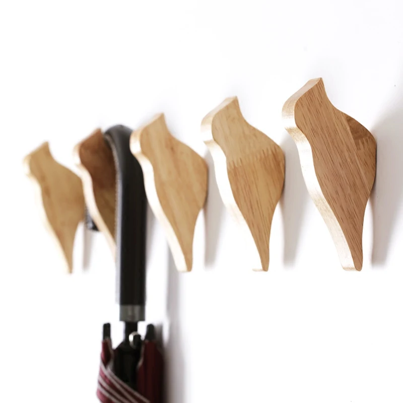 

Creative Wood Bird Clothes and Caps Hook Log Clothes hanger Wall Decorative Clothes and Caps Hook