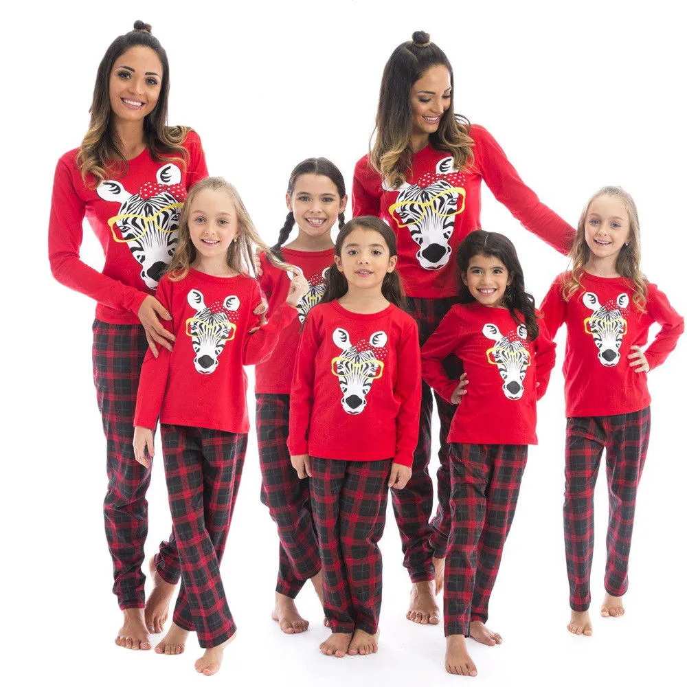 

Family Matching Outfits New Year Christmas Pajamas Mother Daughter Women Girl Clothes Family Pajamas Xmas Clothing Family Look