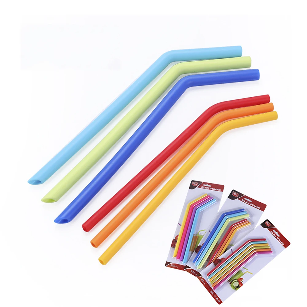 

Collapsible Straw Washable Reusable Silicone Drinking Straws Set Long Flexible Straws for Bar Accessories Party Foldable Straw