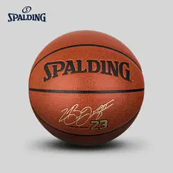 Оригинальный SPALDING Звезда НБА Леброн Джеймс Подпись № 7 ПУ баскетбол 74-644Y