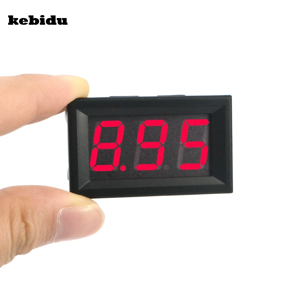 

kebidu Mini Digital Voltmeter Tester DC 3.8-30V Voltage Panel Meter Red LED display For Electromobile Motorcycle car