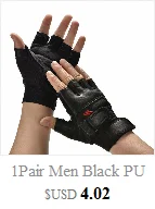 Черные мужские перчатки из искусственной кожи для занятий тяжелой атлетикой, для занятий спортом, занятий спортом, фитнесом, 1 пара