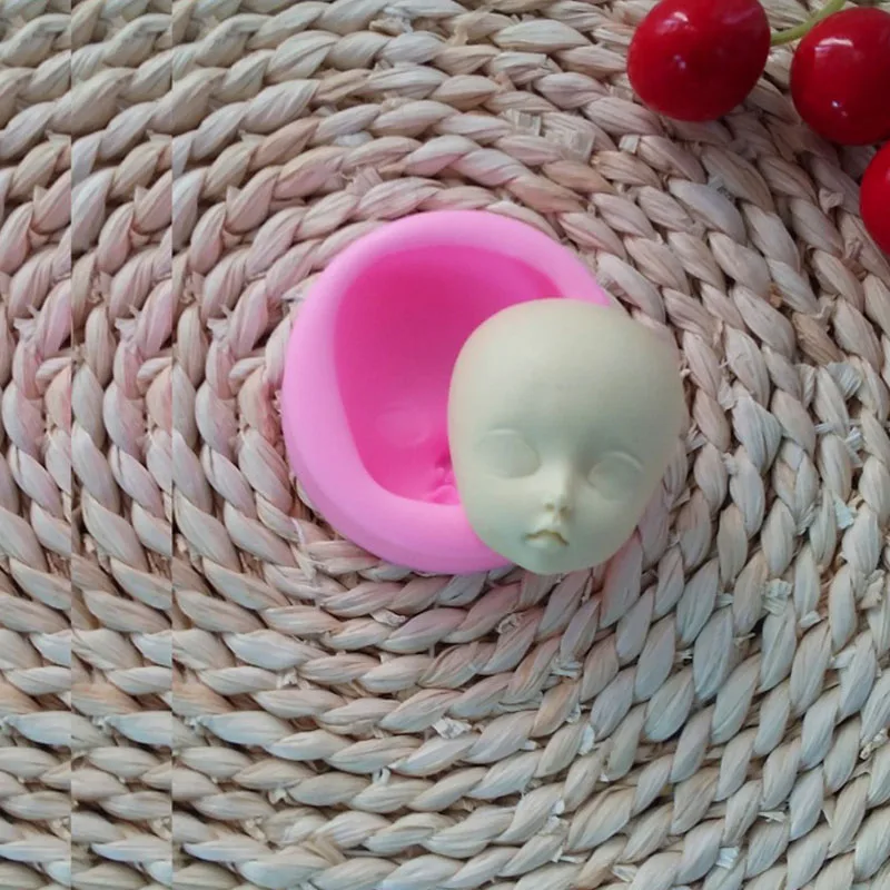 3D детское лицо полимерная глина-смола формы девушка голова человеческое лицо помадка украшения торта инструмент силиконовая форма