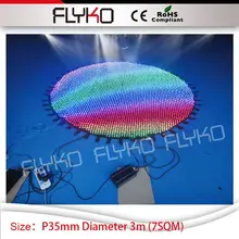 P35mm круглой формы прочный светодиодный видео занавес DJ сценический фон диаметр 3 м