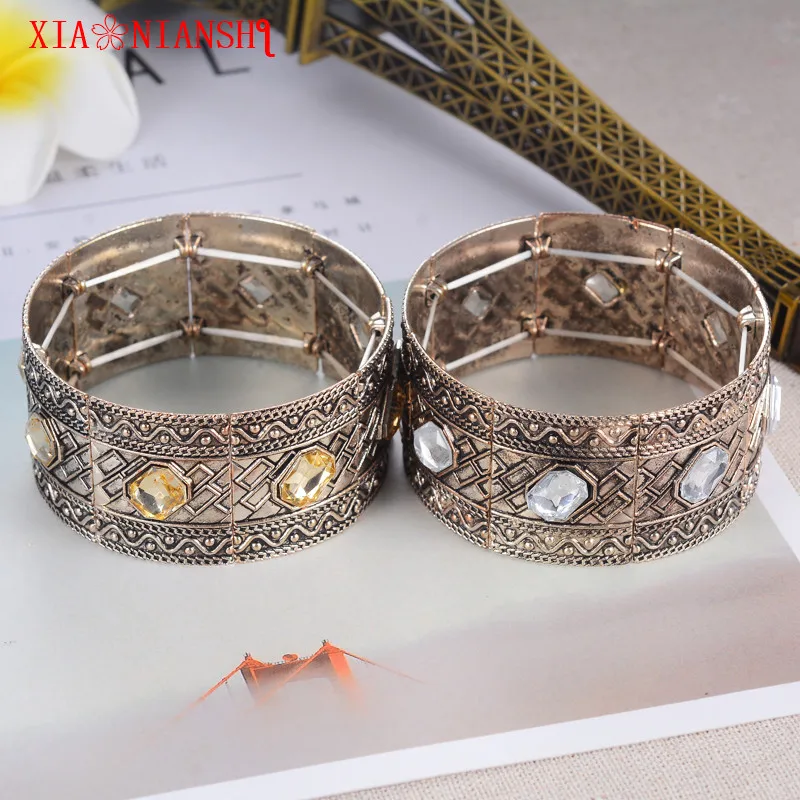 

Newest 5 Crystal Pulsera hombre Fashion Turkish Men Bracelet Size Adjustable Cuff Bracelet Bangles For Women Jewelry Accessory
