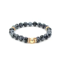 Faitheasy натуральный микро циркониевый сверлильный круг медные бусины эластичный браслет