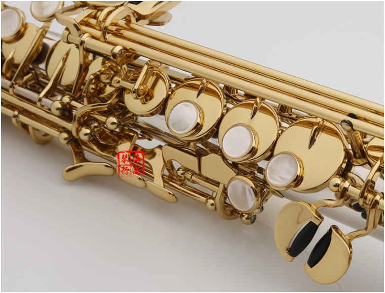New Arrival Saxophone YANAGISAWA W037 Soprano B(B)  Brass Silver Plated Gold Key B Flat Sax With Mouthpiece Case Free Shipping
