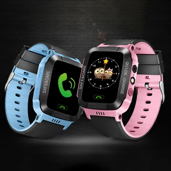 

Kids Smart Watch with GPS GSM Locator Touch Screen Tracker SOS Flashlight With Alarm Step counter Camera children birthday gift