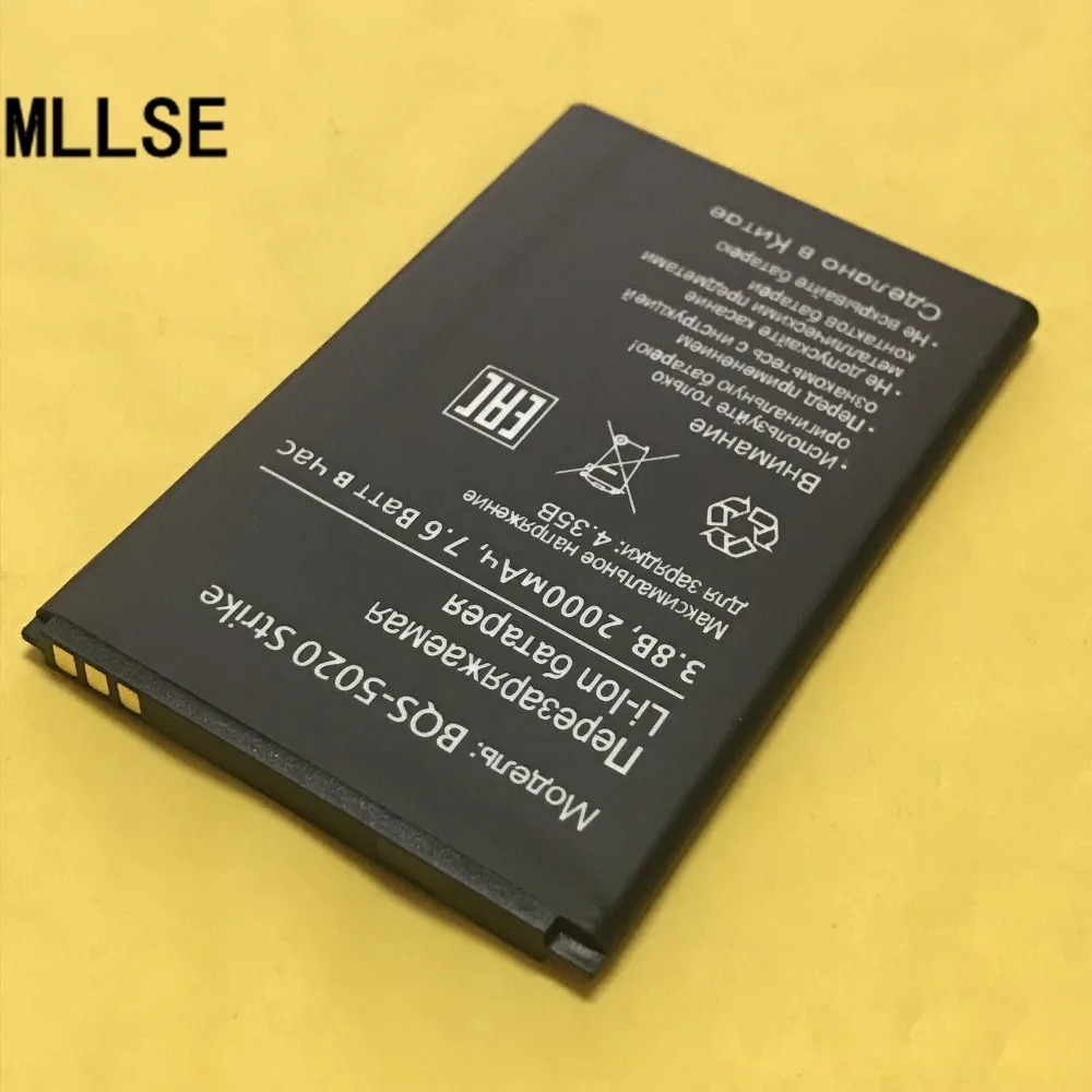 MLLSE Новый 2000mah аккумулятор для BQ Strike BQS 5020 аккумулятор|battery for|2000mah batterybattery |
