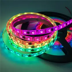 Индивидуально адресуемых полноцветный 5050 rgb 30 60 светодио дный s/m DC5V ws2812b DC12V ws2811 ws2812 2811 IC светодио дный Pixel полосы программируемые