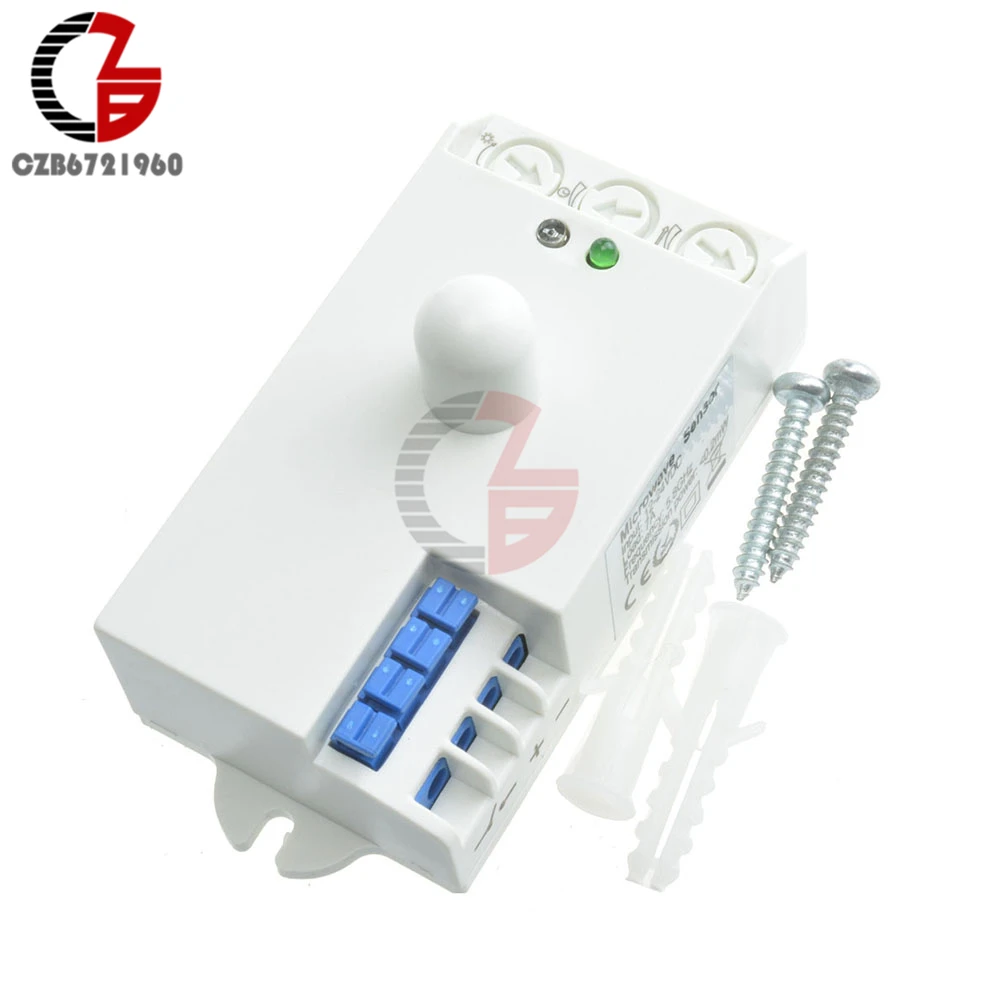 DC 12V 24V 5.8GHz Radar A Microonde Interruttore Della Luce del Sensore di  Movimento Del Corpo Umano del Sensore di Induzione Interruttore di  Controllo del Rivelatore per la Lampada A LED|sensor light