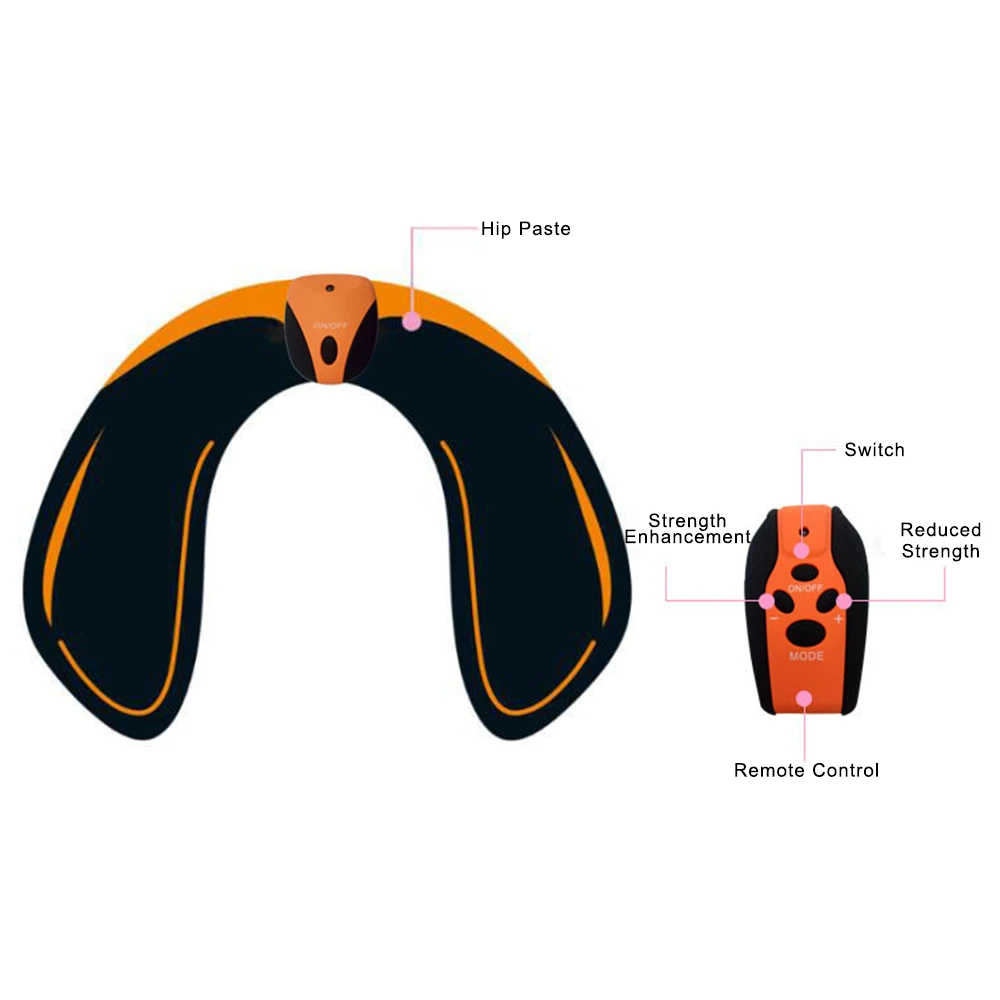 EMS, тренажер для бедер, беспроводной стимулятор мышц, ABS, фитнес, ягодицы, лифтинг, массаж попа, электрическая вибрация, стимуляция тела, для