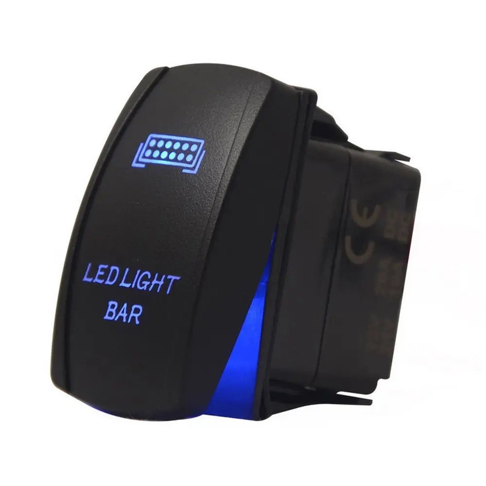 Blue Laser Etched LED Dark Side 12V 20A 10A 5pin Rocker Toggle Switch Car Boat