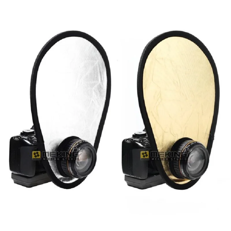 Portrait Selens Réflecteur 2 en 1-30 cm Or et argenté Réflecteur de lumière portable et pliable pour studio photo et éclairage extérieur Photographie 