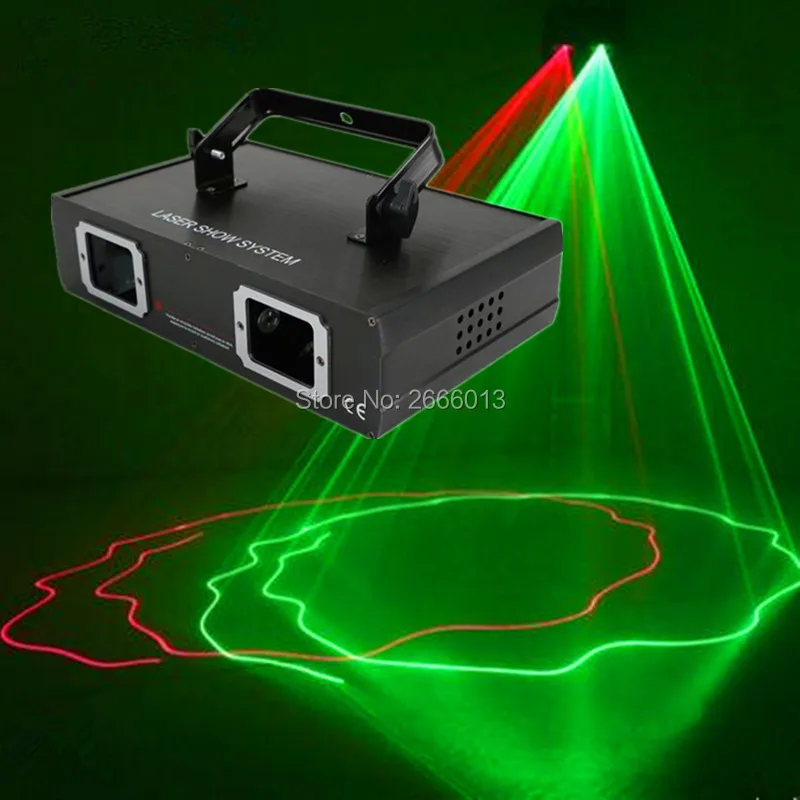 Niugul светодиодный лазерный сценический светильник 2 узора объектива RG лазерный проектор зеленый красный луч световой эффект шоу для DJ для