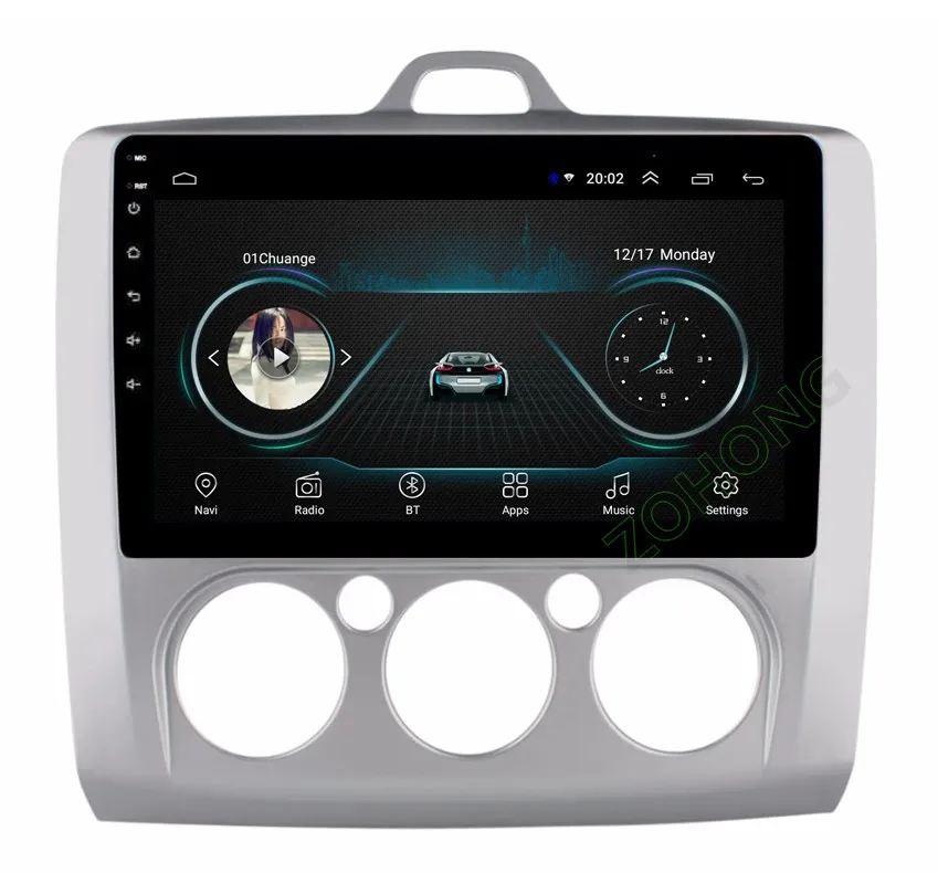 Flash Deal 2.5D Android 9.0 car dvd Multimedia player GPS for for Ford Focus 2 2004 2005 2006 2007 2008 2009 2010 2011 navigation Radio BT 24
