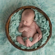 Фоновые реквизиты для фотосъемки новорожденных, шерсть, наполнитель, подстилка-подушка