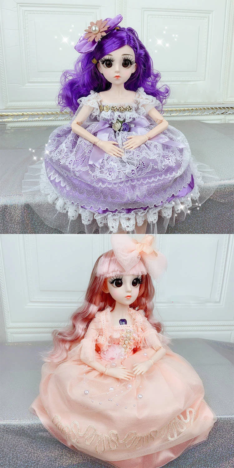 45 см Реалистичные модные куклы для девочек большие оригинальные куклы ручной работы 1/4 полный набор 20 шарнирных кукол для девочек игрушки для детей Gift4D