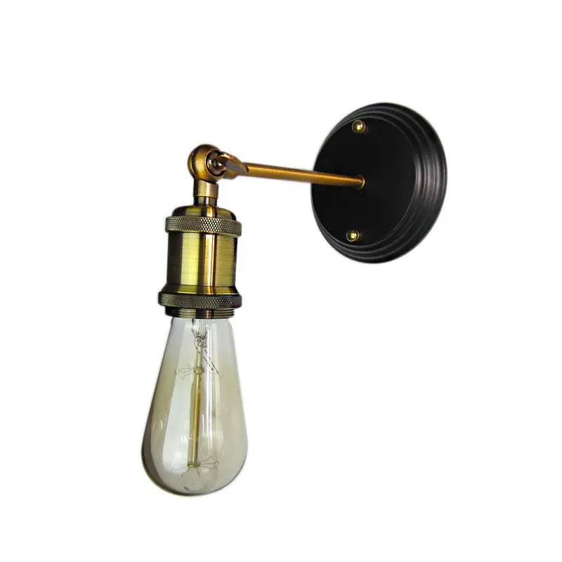 Vintage Creative Design Iron Wall light Antique Luminaria AC90-260V E27 Plated Loft American Retro Vintage Wall lamp for bedroom