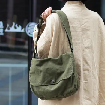 

102518 new hot women canvas shoulder bag female leisure vintage messenger bag student casual bag
