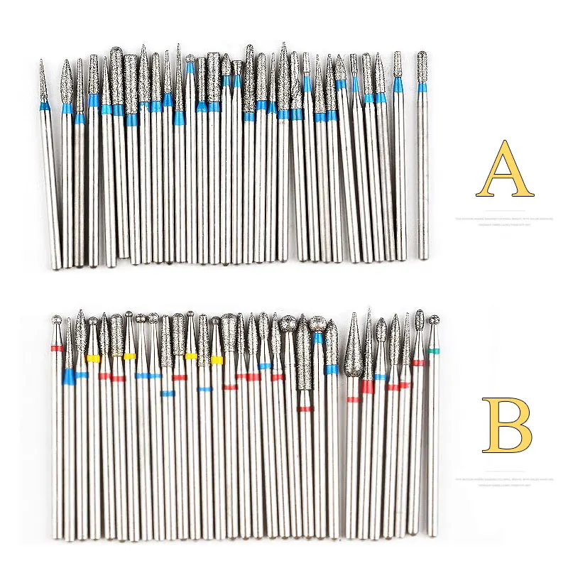 30 шт. набор алмазных сверл для ногтей, фрезы, пилки для ногтей, Файлы сверла для удаления геля, электрический сверлильный станок, аксессуары для маникюра и педикюра