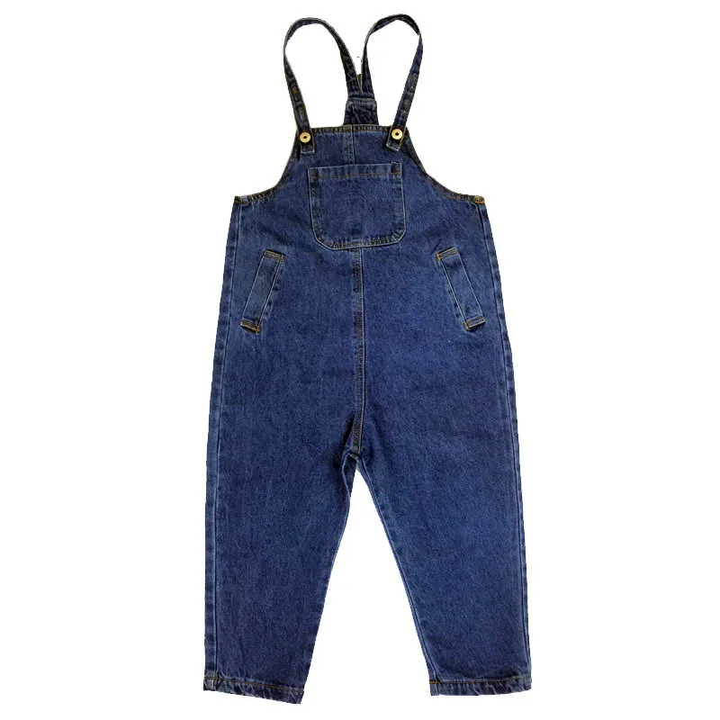 4 5 6 7 8 9 10 11 12 13 14 15 Years Denim Overalls For Girls Autumn Long Jeans Pant Cotton
