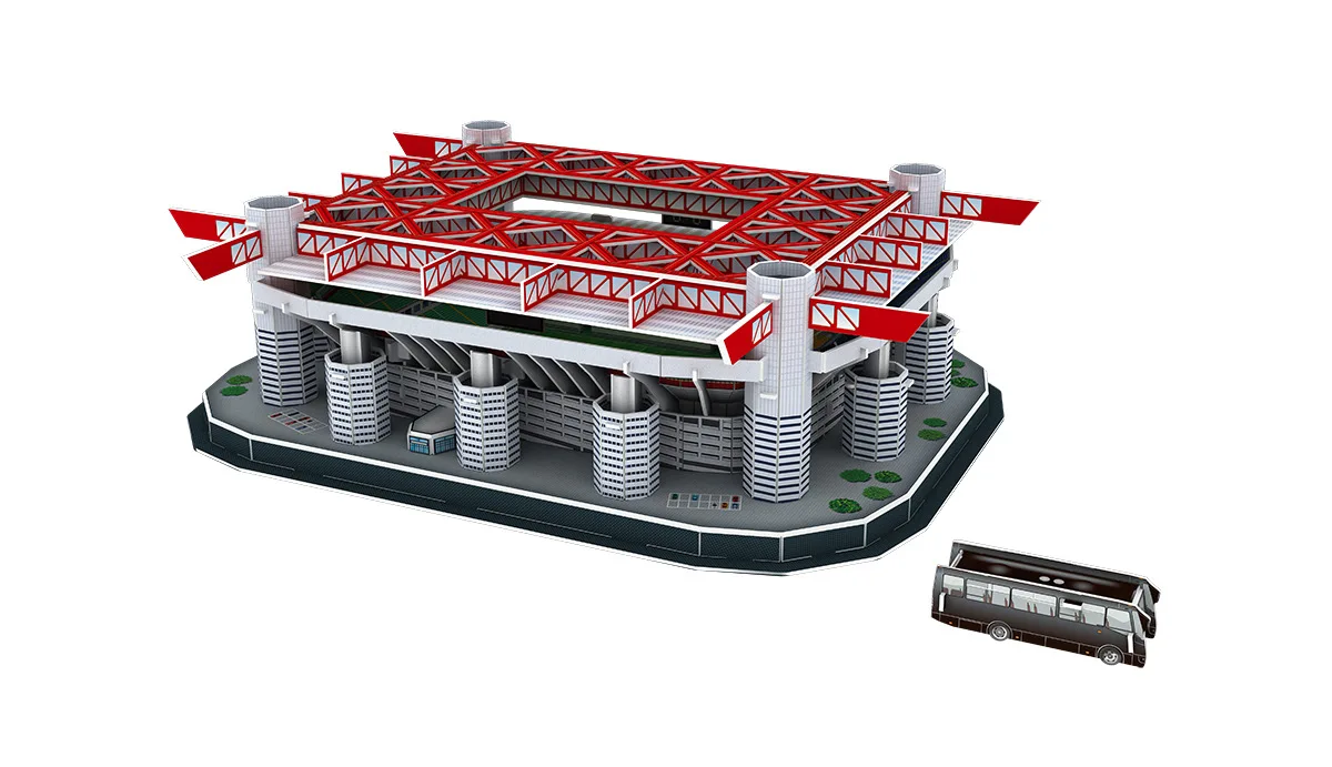 

Paper Jigsaw Architecture Italy Stadio San Siro Football Stadiums 3D Puzzle Brick Toys Scale Models Sets Building paper