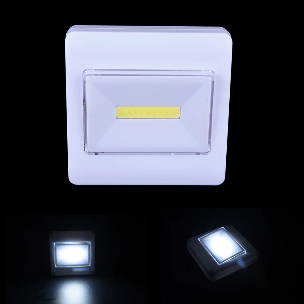 

NEW Mini Ultra Bright COB LED Wall Light Night Lights Camp Lamp Battery Operated with Switch Magic Tape for Garage Closet
