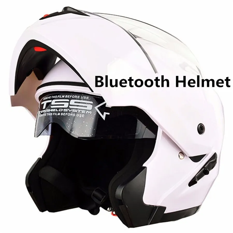 helmet accessories Motors 2019 Motorcycle Scooter Dual Visor Full Face Flip  Up Helmet \u0026 Bluetooth Headset suneducationgroup.com
