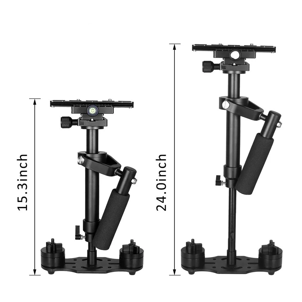 Kaliou S60 Camera Stabilizer 60CM Aluminum Steadicam Handheld Stabilizer for Gopro 6 5 4 3 2 1 Camera DSLR Photography Studio