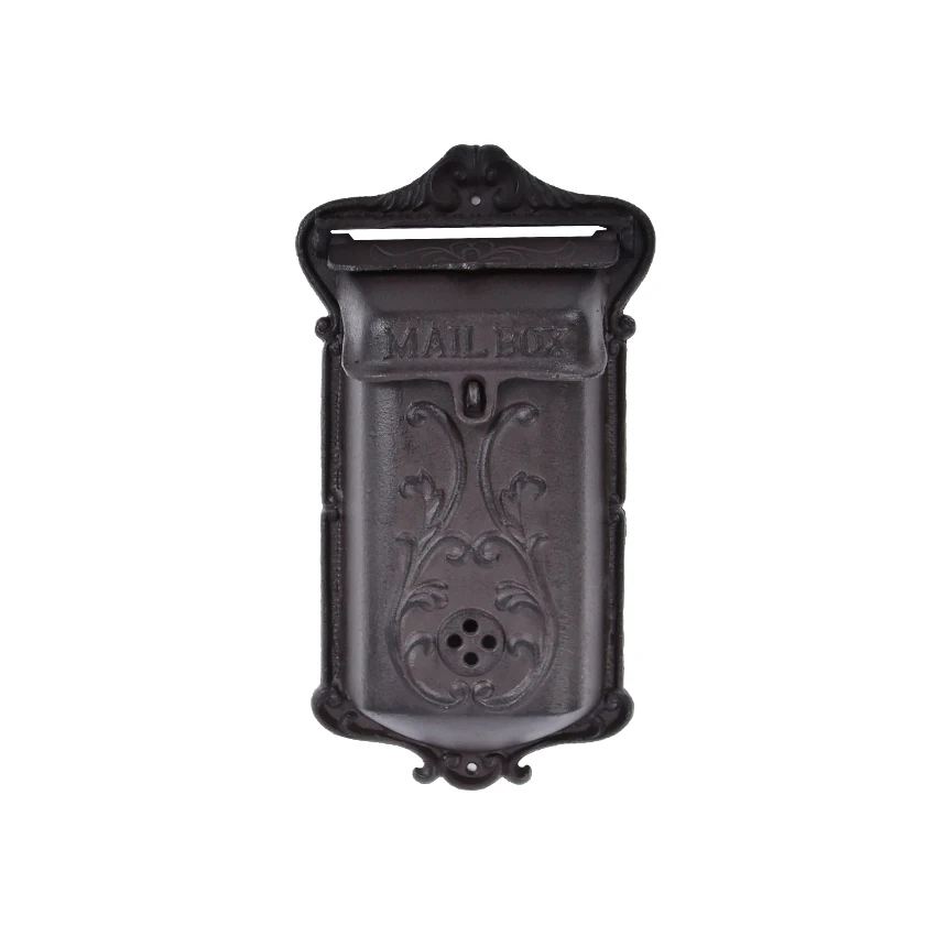 

Retro Style Waterproof Newspaper Letter Mailbox Postbox Post Cse Box Cast Iron Vintage Pastoral Home Wall Mounted Mailbox