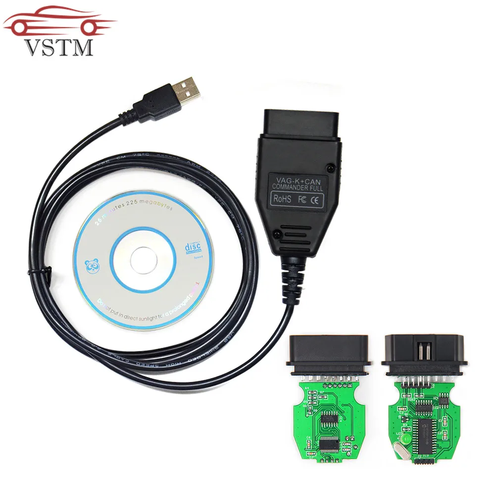 Бесплатная доставка VAG K + CAN Commander 1 4 obd2 диагностический сканер инструмент OBDII для