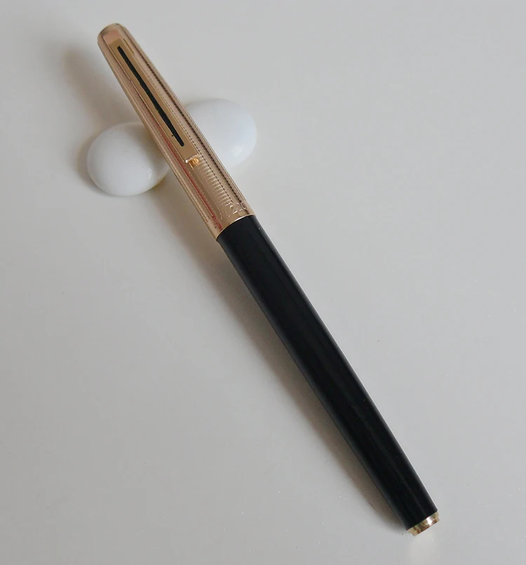 Wing Sung Lucky 2007 Green Fountain Pen Fine Nib Unique Decagon Design