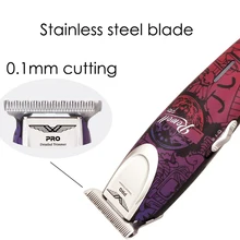 Электрическая прецизионная машинка для стрижки волос из нержавеющей стали, профессиональный перезаряжаемый триммер для волос для мужчин, салон, станок для бритья