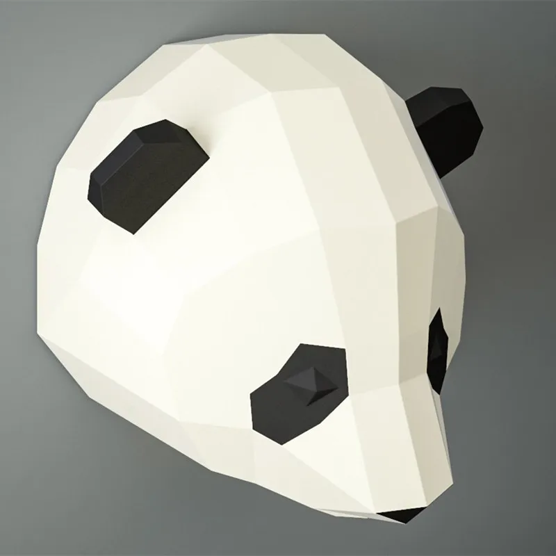 30 мин полный DIY 3D гигантская голова панды бумага скульптура Бумага Ремесло