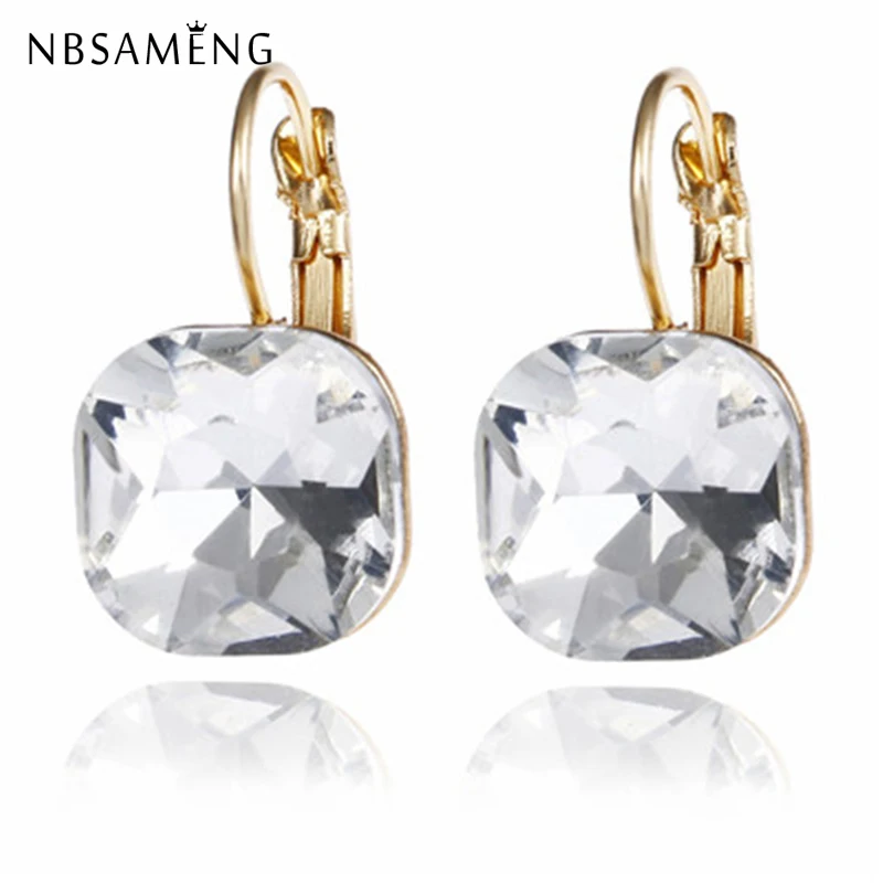

Austrian Crystal Dangle 2019 Gold Drop Earrings For Women Big Shaped Shinning Statement Vintage Female Earings Fashion Jewelry