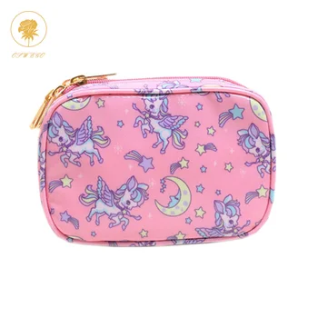 

OSWEGO Cosmetic Bag PVC Zipper Animal Unicornio Prints Waterproof Makeup Bag Travel r Makeup Organizer Cosmetic Bags Women