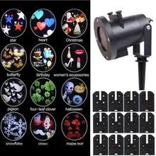 Высокое качество светодиодный проектор свет 12 узор пейзаж лампа проекция для Хэллоуина Прямая