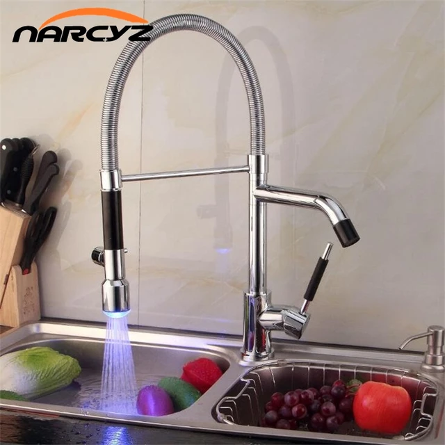 Best Price ED Kitchen Faucets  Chrome sink Mixer Faucet for Kitchen Single Handle Pull Down Deck Mounted Crane for Sinks water tap XT-115