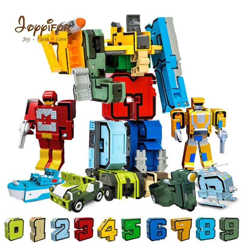 

Joyyifor Creative Assembling Educational Action Big Figures Transform Number Robot Deform Plane Car Birthday Children Kids Toys