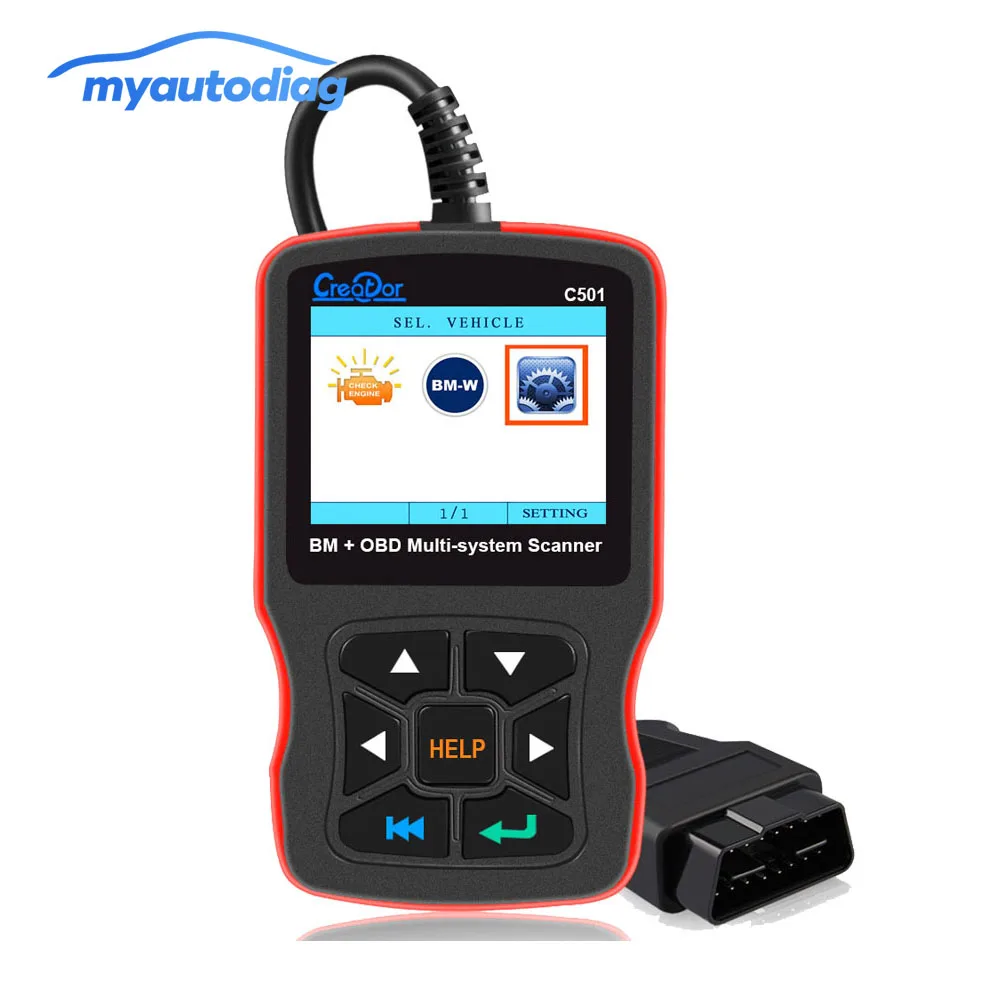 

Creator C501 for BMW OBD2 Diagnostics Auto Scanner Full System Scanner OBD II EOBD Functions Diagnostic Tool for BMW E46 E39 E90
