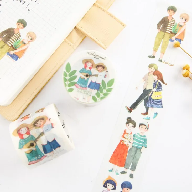 

2PCS/LOT mikimood sweet multicolour paper tape decoration stickers masking tape washi tape