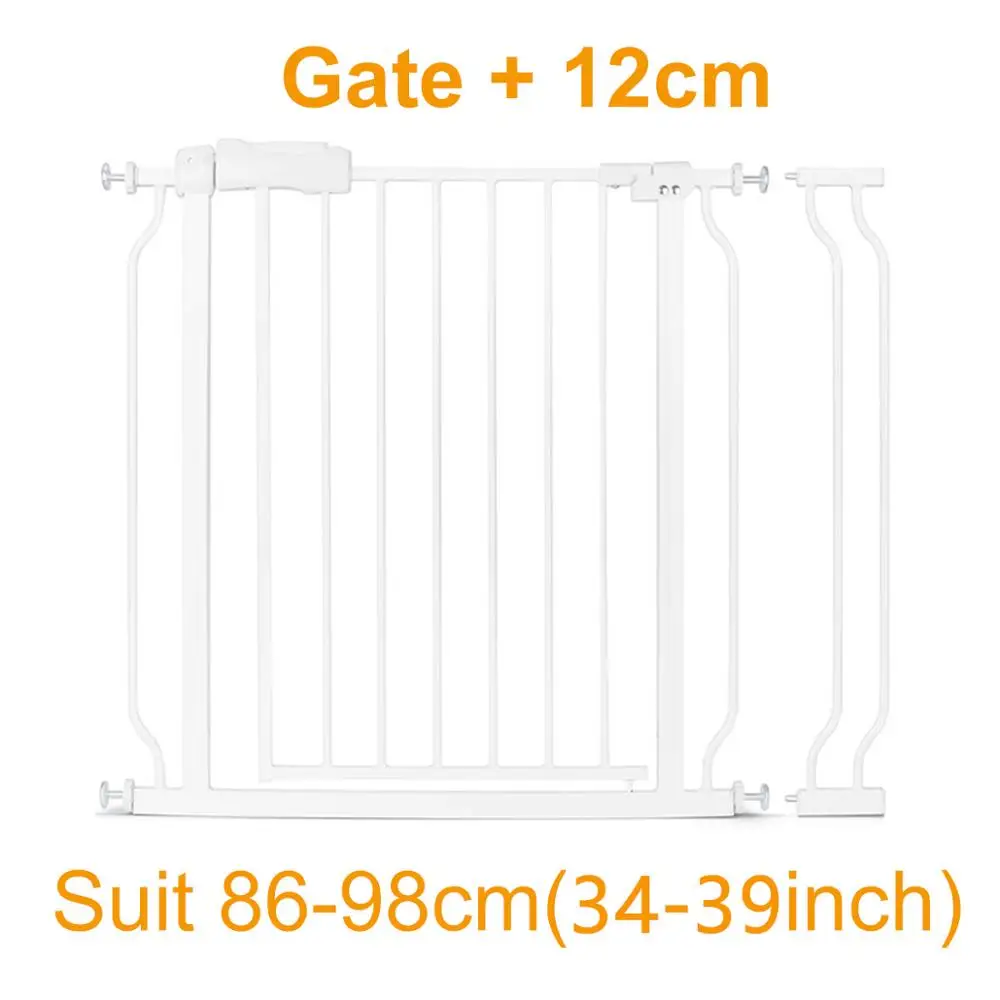 Детские ворота безопасности для домашних животных, собак, кошек, изолирующие забор, защита для детей, защита лестницы, забор для двери для детей, безопасный дверной проем, продукт - Цвет: Gate and 12cm