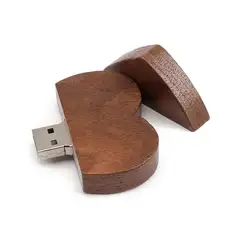 16/32/64 ГБ USB 2,0 флэш-накопитель флешки Memory Stick/деревянные сердце подарок