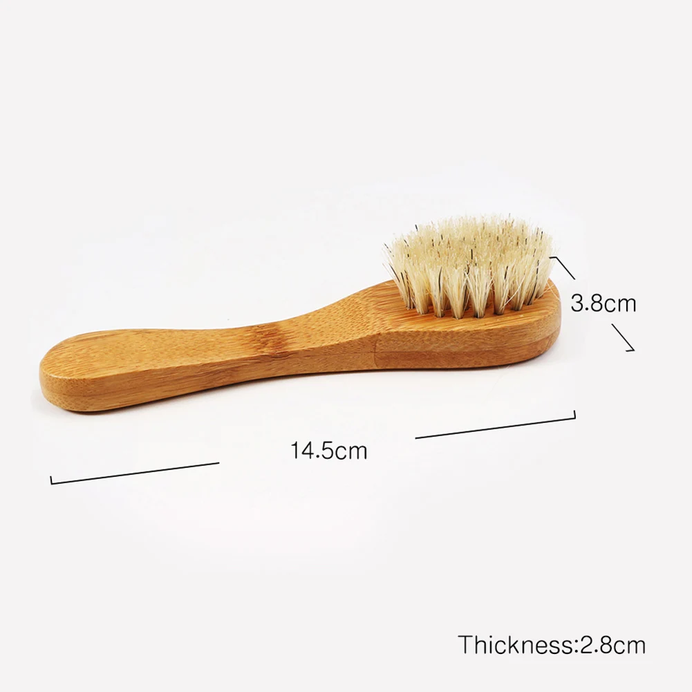 Натуральный кабан щетины бороду деревянная щетка для лица Уход за кожей лица Массажер для бритья волос щетка чистящий инструмент WS99