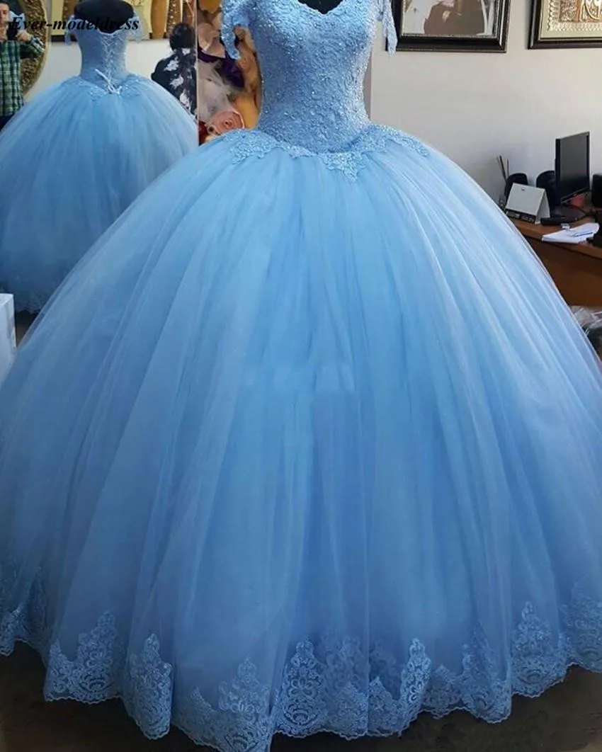 Quinceanera Baby Blue Dresses Flash ...